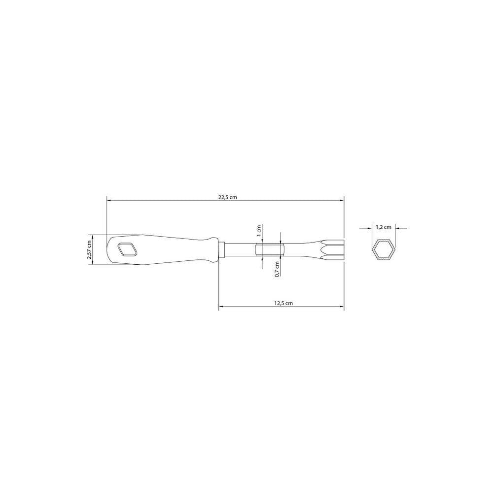 Encontraproduto.com.br - Chave Canhão 8 mm Tramontina Master com Haste Tubular