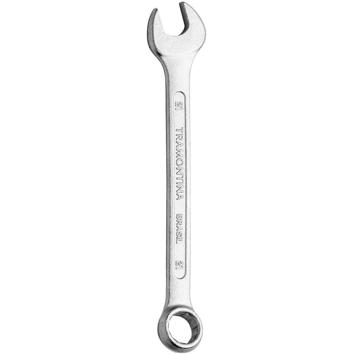 Encontraproduto.com.br - Chave Combinada 21 mm Tramontina Basic com Corpo em Aço Especial Cromado