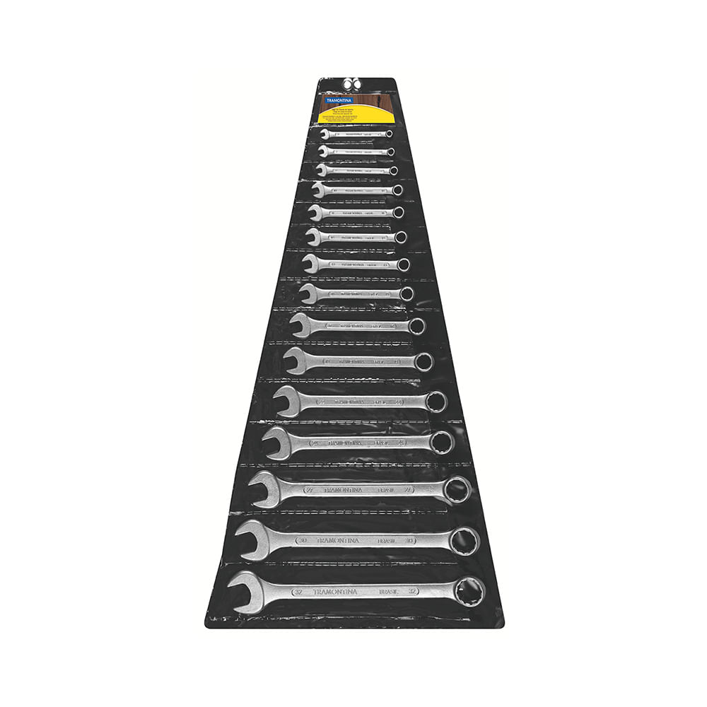 Encontraproduto.com.br - Jogo De Chaves Combinadas 15Pcs