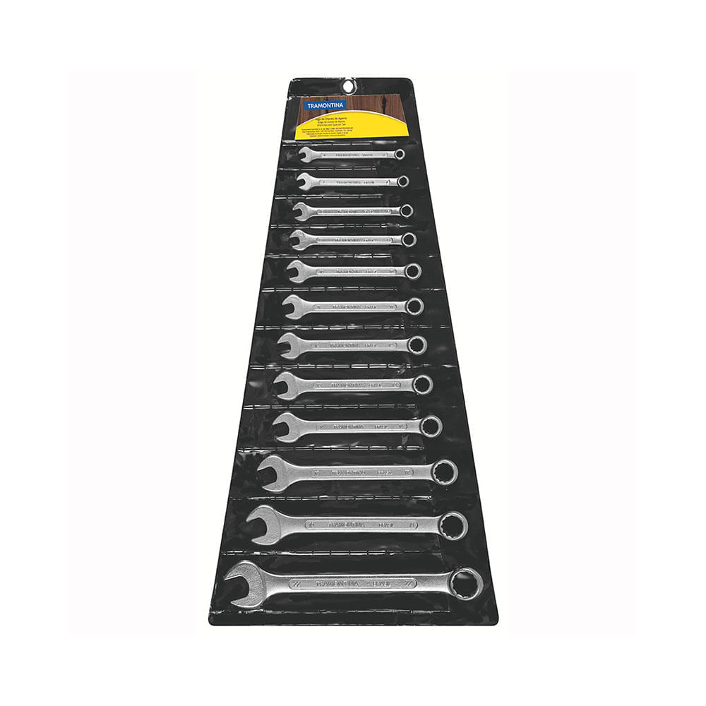 Encontraproduto.com.br - Jogo de Chaves Combinadas Basic com Corpo em Aço Especial Cromado 12pçs - Tramontina