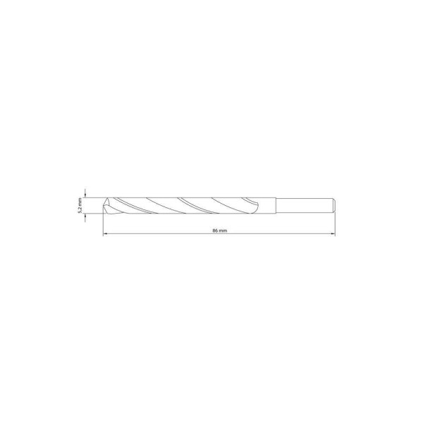 Encontraproduto.com.br - Broca para Aço 5,2x86 mm Tramontina Master em Aço Rápido HSS DIN 338