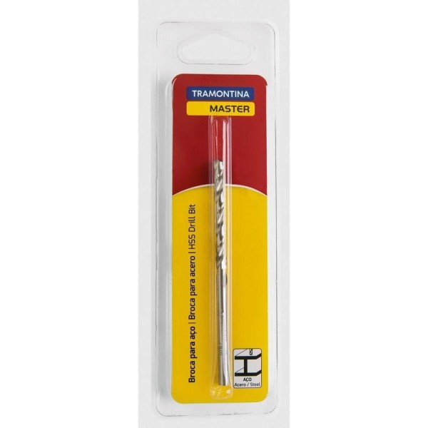 Encontraproduto.com.br - Broca para Aço 5,2x86 mm Tramontina Master em Aço Rápido HSS DIN 338