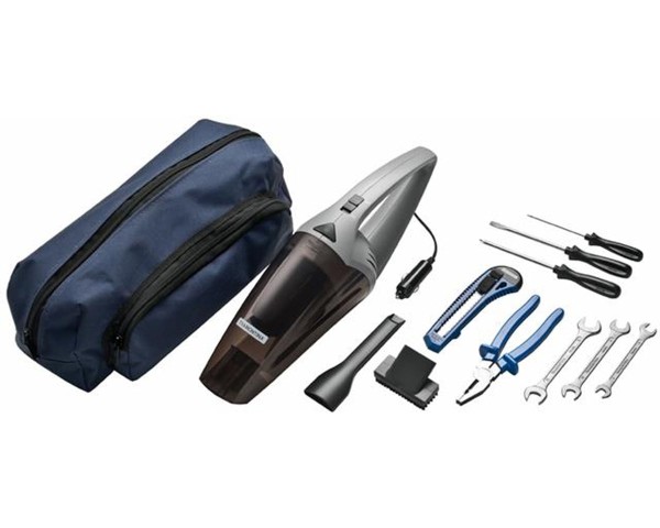 Encontraproduto.com.br - Kit de Ferramentas Tramontina Ideal para Carro com Aspirador de Pó Portátil 70 W 12 V 9 peças