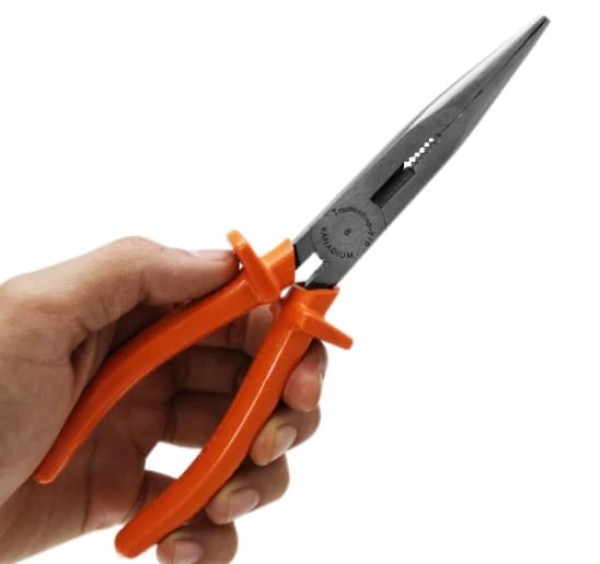 Encontraproduto.com.br - Alicate Meia Cana - Bico Longo Reto Isolado 1.000 V 8