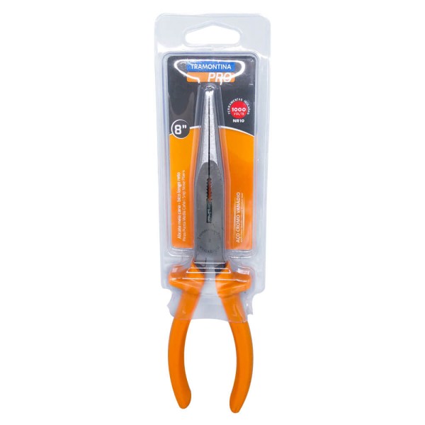 Encontraproduto.com.br - Alicate Meia Cana - Bico Longo Reto Isolado 1.000 V 8