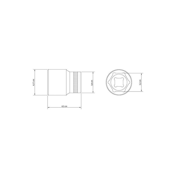 Encontraproduto.com.br - Soquete Sextavado 32 Mm Encaixe 1/2