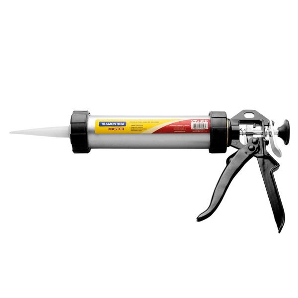 Encontraproduto.com.br - Pistola Aplicadora de Silicone 300 ml Tramontina MASTER com Tubo em Alumínio