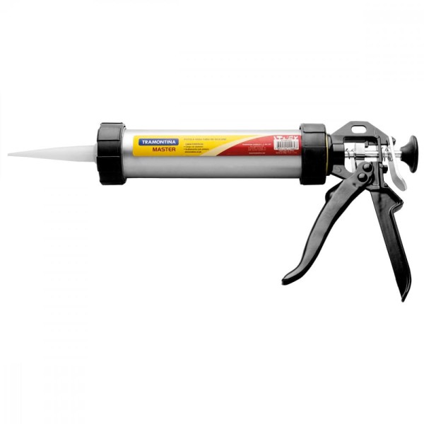 Encontraproduto.com.br - Pistola Aplicadora de Silicone 300 ml Tramontina MASTER com Tubo em Alumínio