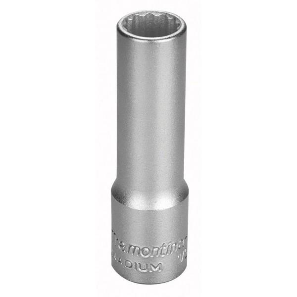 Encontraproduto.com.br - Soquete Estriado Longo Cromo Vanádio 8 Mm Encaixe 1/2  Tramo