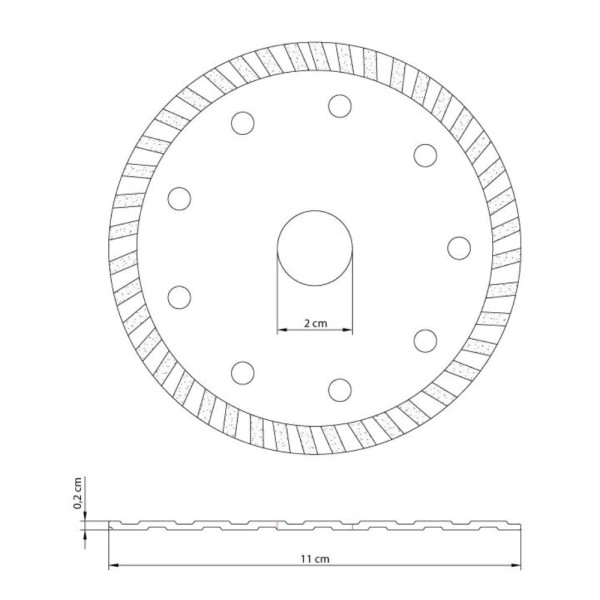 Encontraproduto.com.br - Disco de Corte Diamantado Turbo 110mm 4.3/8 Tramontina