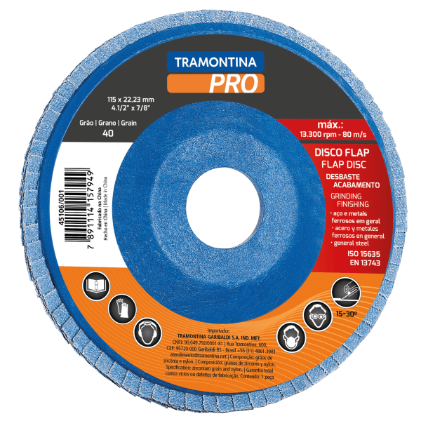 Encontraproduto.com.br - DISCO FLAP 4.1/2 GRAO 120 45106004 PRO