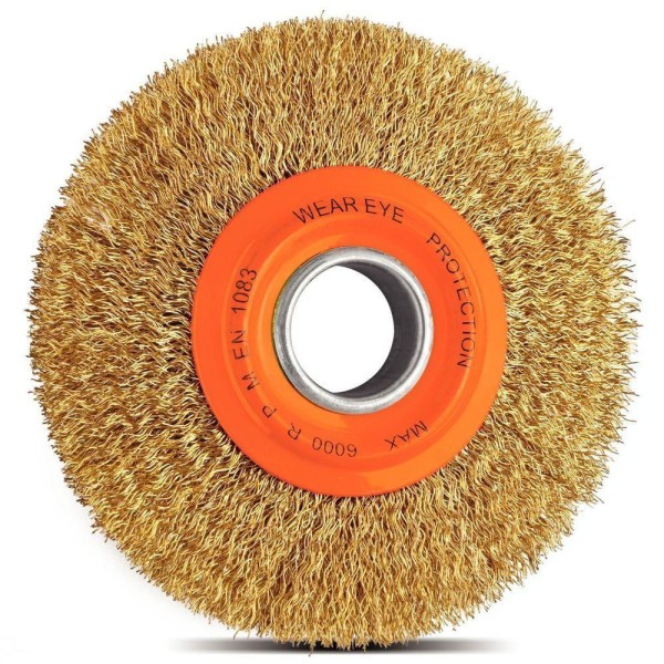 Encontraproduto.com.br - Escova Circular Arame Ondulado 6x3/4'' Tramontina Pro Tramontina