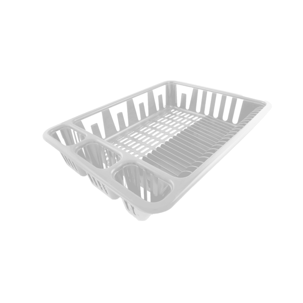 Encontraproduto.com.br - Escorredor de Louças 20 Pratos Branco/Preto/Marrom - 508 - Plasvale