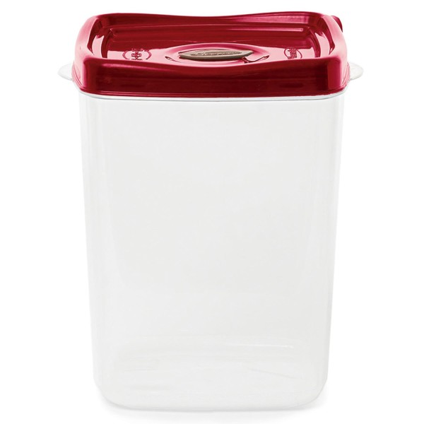 Encontraproduto.com.br - Porta Mantimentos Quadrado 4,5 Litros Vermelho
