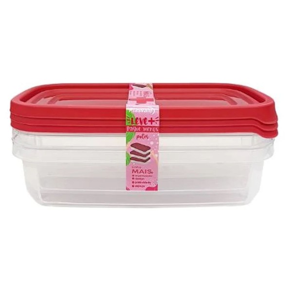 Kit Potes Plástico Plasvale Mais 710ml | Com 4 Unidades