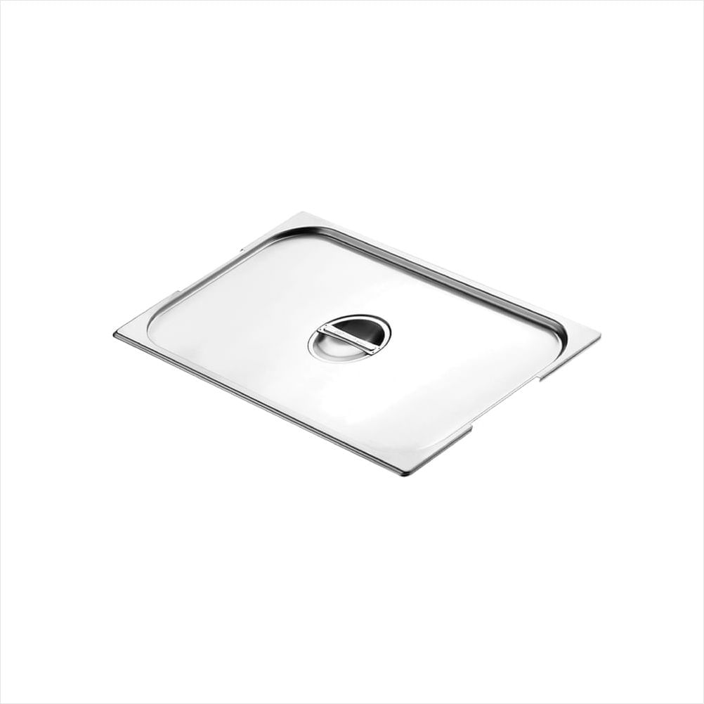 Encontraproduto.com.br - Tampa para Cuba 1/6 Tramontina em Aço Inox com Recorte para Alças