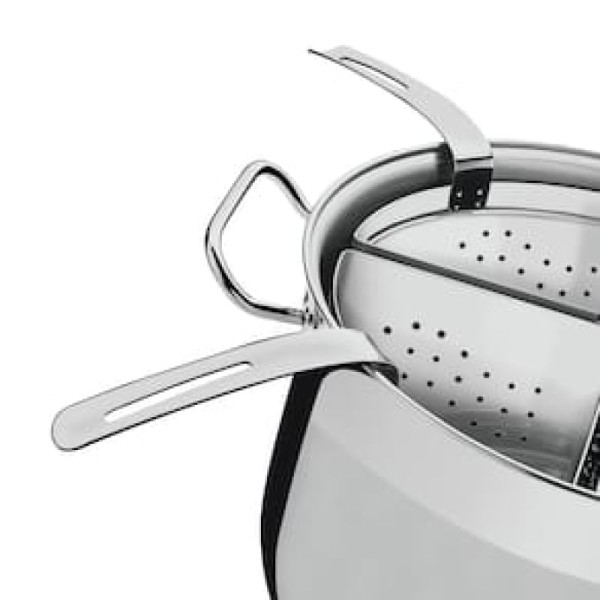 Encontraproduto.com.br - Cozi-Pasta Tramontina Professional em Aço Inox com 4 Divisórias 30 cm 13,5 L