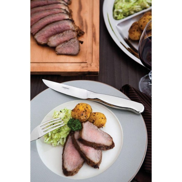 Encontraproduto.com.br - Faca Para Churrasco Tramontina Classic Jumbo Lâmina Em Aço Inox Com Fio Serrilhado Tramontina