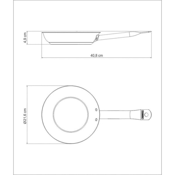 Encontraproduto.com.br - Frigideira Profissional Rasa em Aço Inox com Fundo Triplo Antiaderente 1,1L - Tramontina