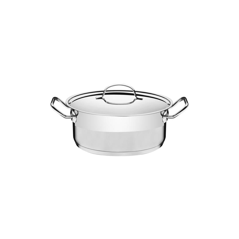 Encontraproduto.com.br - Caçarola Rasa em Aço Inox com Fundo Triplo 1,30Lts - Tramontina