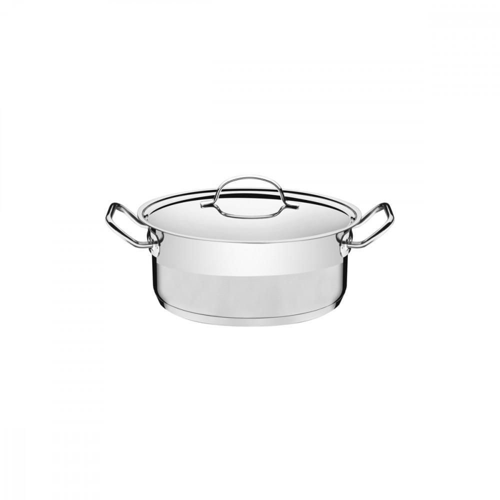 Encontraproduto.com.br - Caçarola Rasa em Aço Inox com Fundo Triplo 1,30Lts - Tramontina