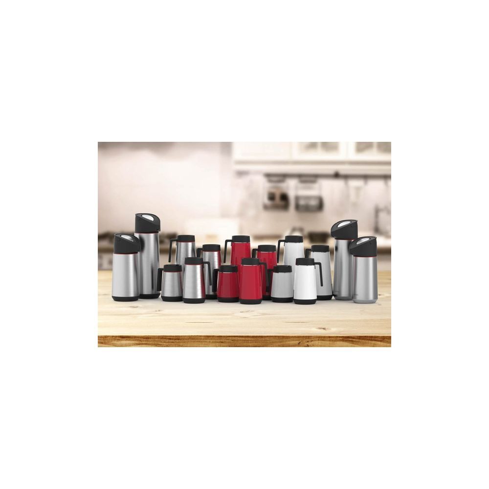 Encontraproduto.com.br - Bule Térmico Exata Tramontina com Infusor Vermelho 300mL