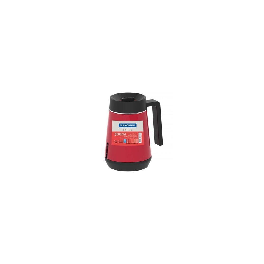 Encontraproduto.com.br - Bule Térmico Exata Tramontina com Infusor Vermelho 300mL