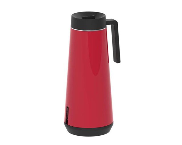 Encontraproduto.com.br - Bule Térmico Tramontina Exata Em Aço Inox Vermelho Com Infusor 1 L Tramontina
