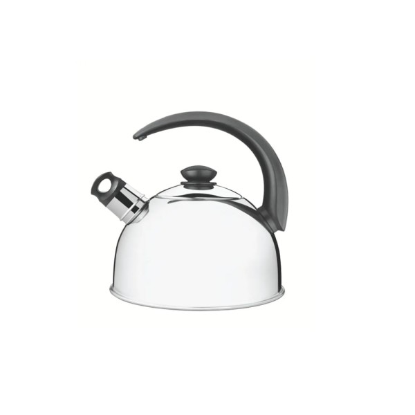 Encontraproduto.com.br - Chaleira Tramontina com Apito em Aco Inox Cabo Preto 3 Litros