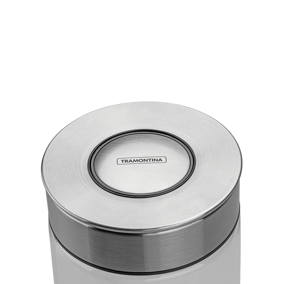 Encontraproduto.com.br - Pote de Vidro Purezza com Tampa de Inox 400ml - Tramontina