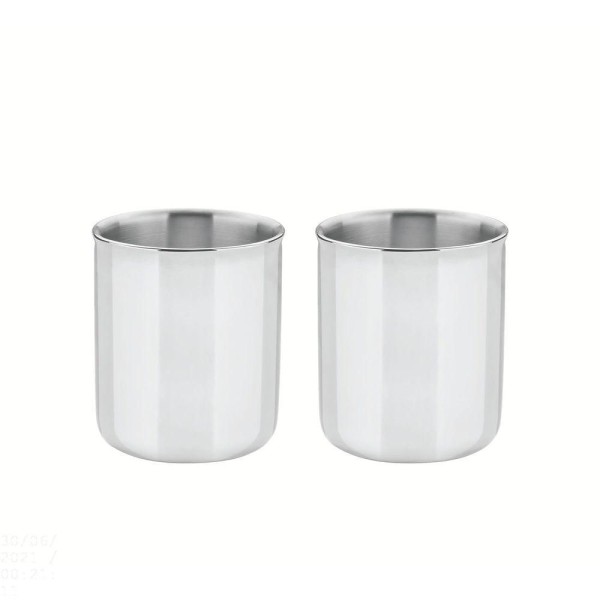 Encontraproduto.com.br - Conjunto De Xícaras Para Café E Chá Tramontina Em Aço Inox Com Acabamento Brilho 2 Peças Tramontina