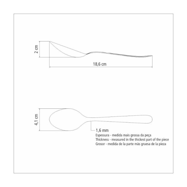 Encontraproduto.com.br - Colher de Mesa Tramontina Havai em Aço Inox