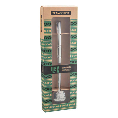 Encontraproduto.com.br - Bomba De Chimarrão Tramontina Ilex Em Aço Inox 23 Cm Sem Rosca Tramontina