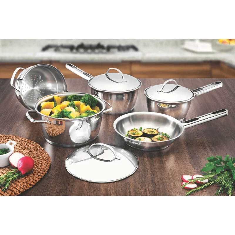 Encontraproduto.com.br - Caçarola Tramontina Allegra 18cm, 2,2 Litros, em Aço Inox, com Fundo Triplo - 62654/181