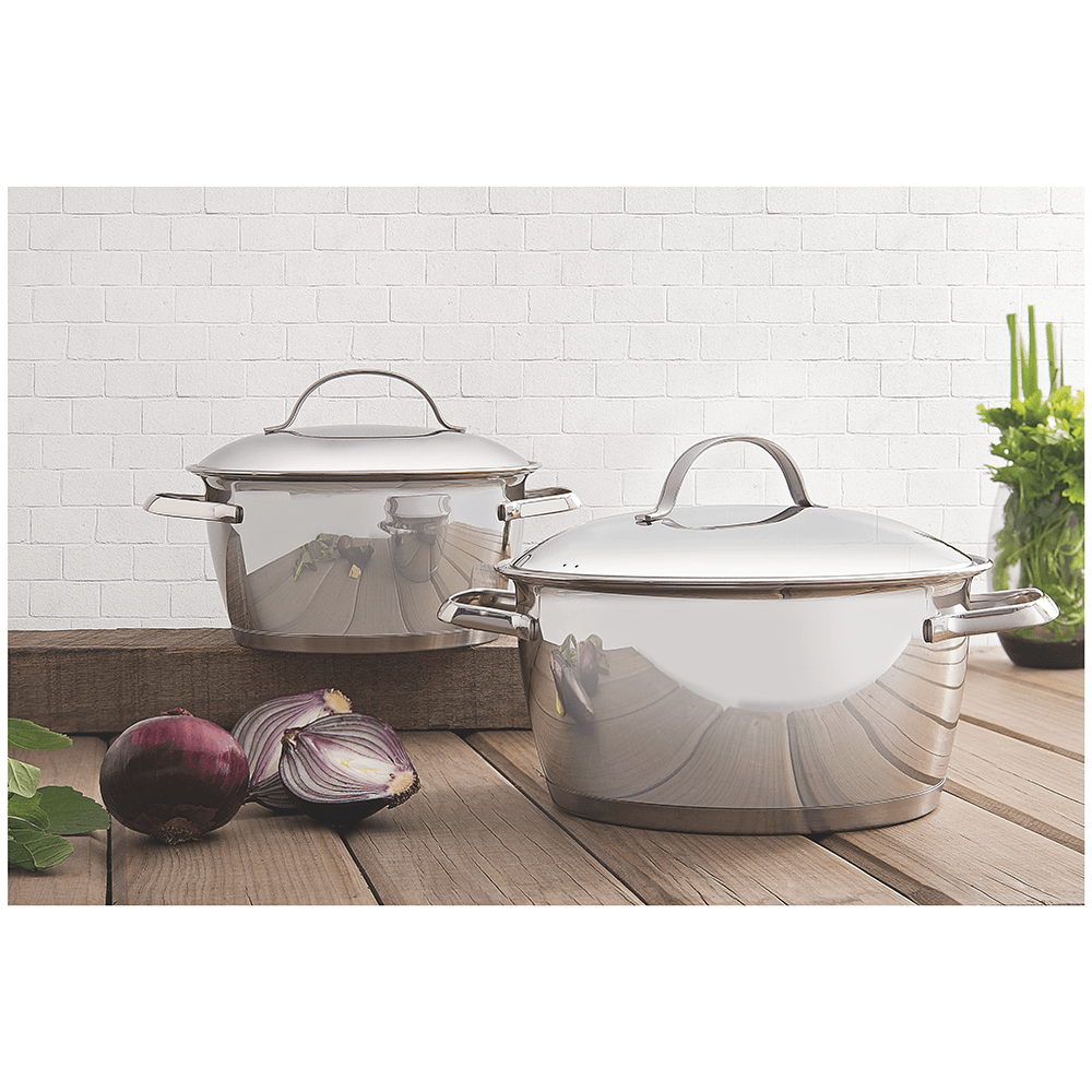 Encontraproduto.com.br - Caçarola Tramontina Allegra 18cm, 2,2 Litros, em Aço Inox, com Fundo Triplo - 62654/181