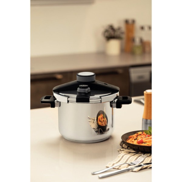 Encontraproduto.com.br - Panela de Pressão Tramontina Presto com Fundo Triplo 6 Litros