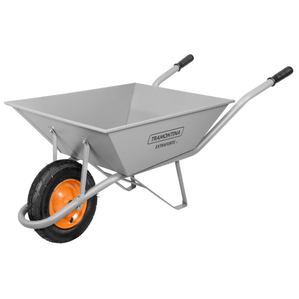 Encontraproduto.com.br - Carro de Mão com Caçamba Extraforte Metálica 65 Litros Cinza - 77714/235 - Tramontina