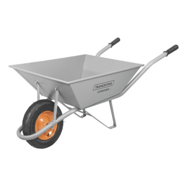 Encontraproduto.com.br - Carro de Mão com Caçamba Extraforte Metálica 65 Litros Cinza - 77714/235 - Tramontina