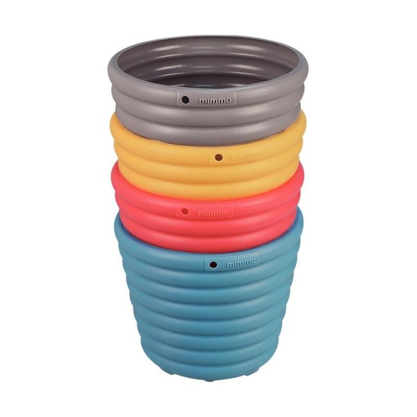 Conjunto de Cachepôs Vasos Tramontina em Plástico Colorido 1,7 L 4 Peças 78125/709
