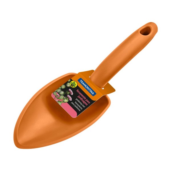 Encontraproduto.com.br - Pazinha Larga Para Jardinagem Tramontina Em Plástico Laranja