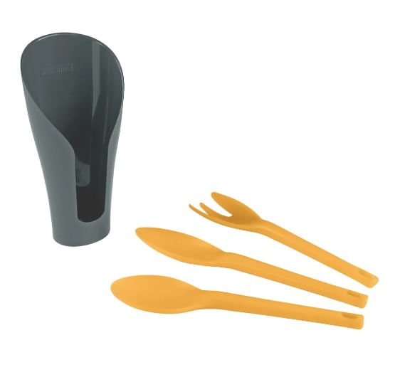 Encontraproduto.com.br - Kit Utensílios Para Vaso Cocoon Grafite Tramontina