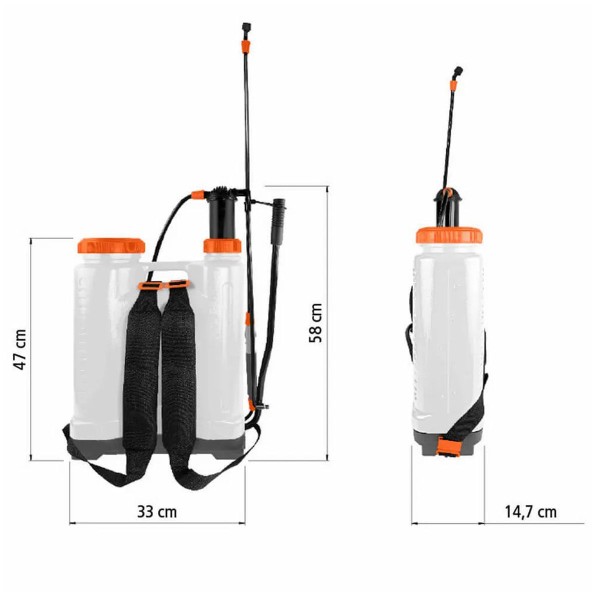 Encontraproduto.com.br - Pulverizador Costal Manual 20 L Tramontina