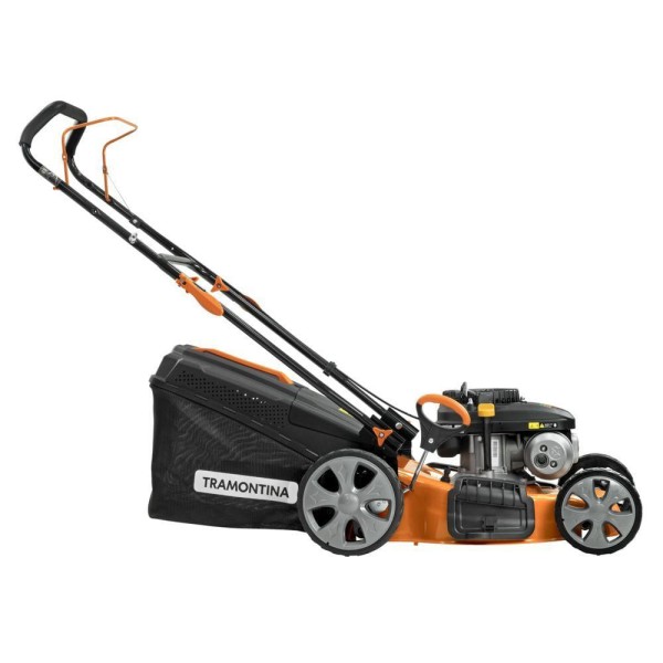 Encontraproduto.com.br - Cortador De Grama A Gasolina Tramontina Cc46m Com Diâmetro De Corte De 460 Mm Motor 141 Cc Chassi Metálico E Recolhedor