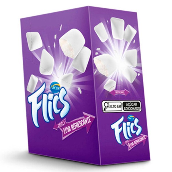 Chiclete Flics Uva c/12 - Arcor