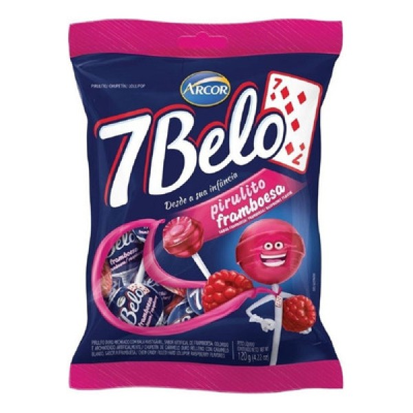 Encontraproduto.com.br - Pirulito Arcor 7 Belo Framboesa 672g