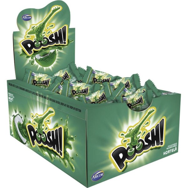 Encontraproduto.com.br - Chiclete Arcor Poosh Hortelã Caixeta com 200g