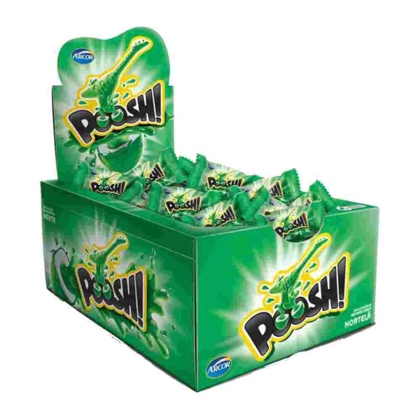 Encontraproduto.com.br - Chiclete Arcor Poosh Hortelã Caixeta com 200g