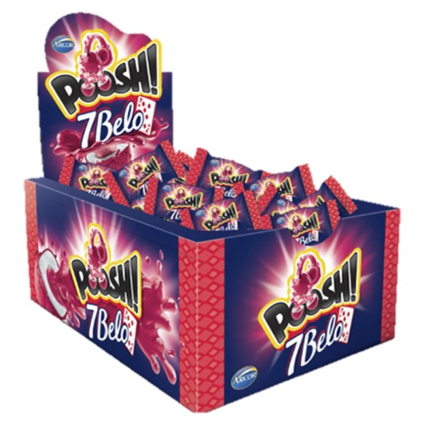 Encontraproduto.com.br - Chiclete Poosh 7 Belo Framboesa c/40 - Arcor