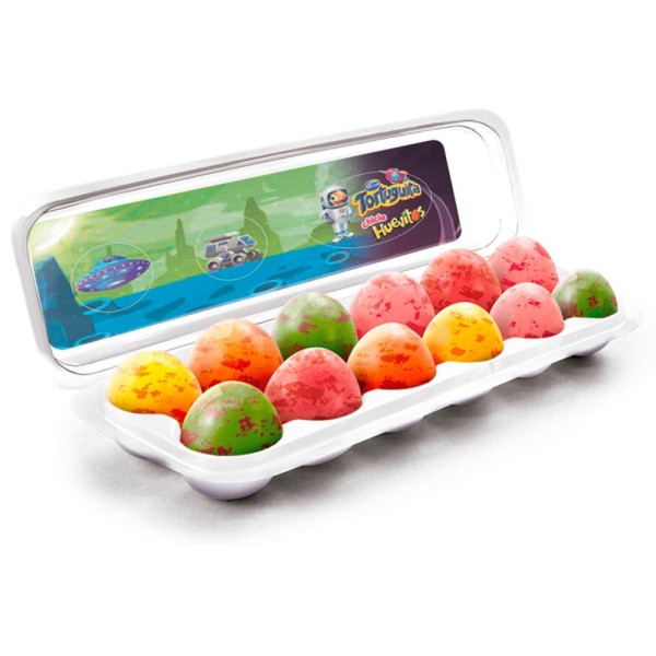 Encontraproduto.com.br - Chiclete Arcor Huevitos Frutas Sortidas Com Açúcar Sem Glúten 300 G 12 U