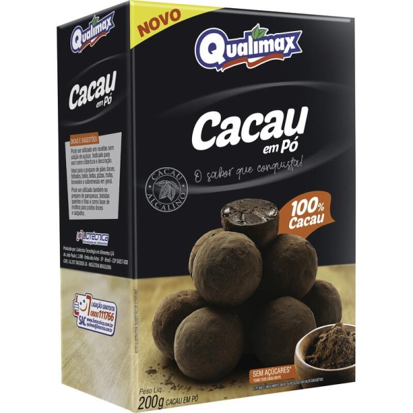 Encontraproduto.com.br - Cacau em Pó Qualimax 100% Caixeta com 200g